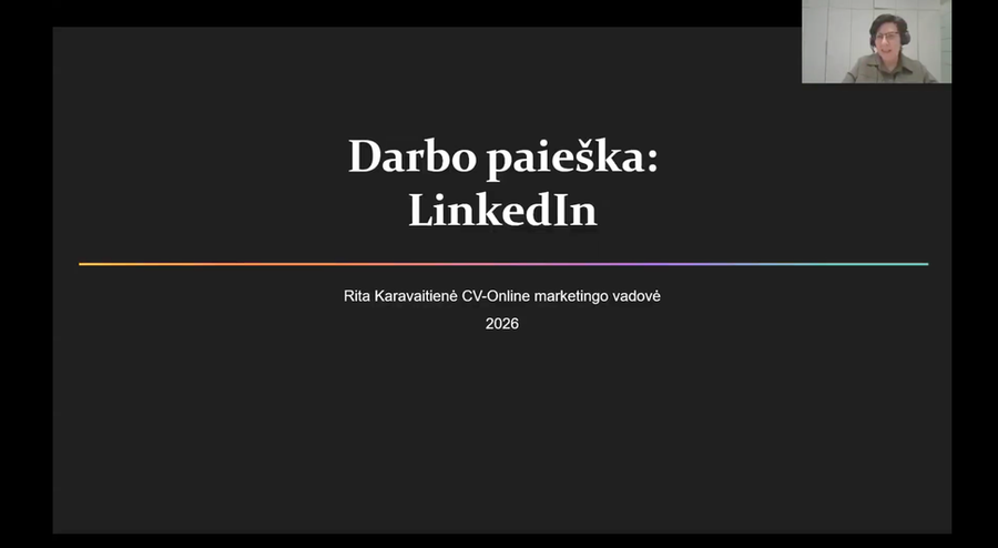 Darbo paieška LinkedIn