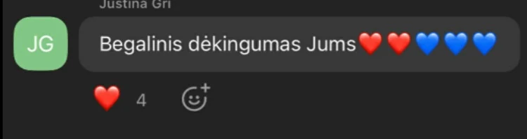 Dalyvės komentaras